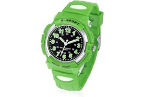 JUBOOS Kids Watches, Child Quartz Wristwatch for Boys Girls Kids Waterproof Time Teach Watches Rubber Band Analog Quartz Children Sport Outdoor Wrist Watches