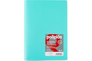 Grafoplas I Carpeta con Fundas Plastico I 30 Fundas Transparentes I Tamaño Din A4 Verde Pastel I Serie Poliplas Opaco I Fabricados en España I Tapas Flexibles I Gran Capacidad de Almacenaje