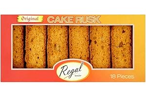 Regal Bakery Cake Rusk - Original - 18 Pieces - (Pack of 4)