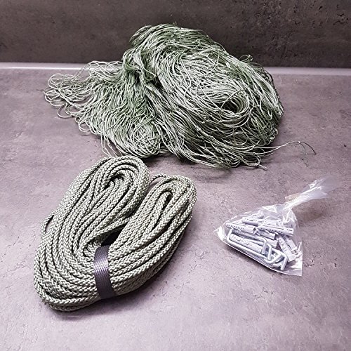 Preisvergleich Produktbild powerpreis24® Balkonschutznetz Katzen Tauben 6x2 m olivgrün inkl Befestigung