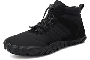 ELIOGN Zimowe buty do chodzenia boso, dla mężczyzn i kobiet, wodoszczelne, do chodzenia po boso, uniseks, wodoszczelne, do biegania w terenie, antypoślizgowe buty zimowe