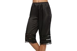 YILEEGOO Women Lingerie Pajamas Short Pants Satin Pettipants Snip-it Culottes Slips Bloomers