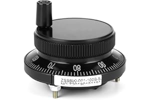 KUULEYN Encoder di impulsi CNC, generatore di impulsi, encoder di impulsi 5V 60MM Encoder a impulsi per volantino Controllo manuale del router del mulino per sistema CNC(nero)