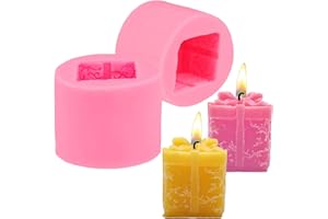 Dtoterul Moule à Bougie en Silicone 2 Pièces DIY Bougies Moule Moule à Savon Moules pour Bougies Moule à Bougie Bricolage Moule Boite Bougie pour Décoration de Gâteau Mariage