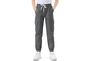 Csqtongan Jungen Hosen Cargohose Kinder Jogginghose Cargo Hose Freizeithose mit Elastischem Bund