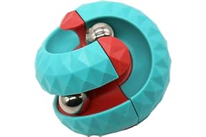 BASSION Orbit Ball Toy, Bead Fidget Cube Puzzle Bead Ball Spinning Toy, Rotating Track Infinite Flip Change Puzzle Games Novelty Creative Stress Relieve Toys for Kids Children Adults, Green