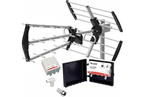 TECNOVOZ Kit Antena 5G + Amplificador 40dB + Fuente alimentación + Conexiones