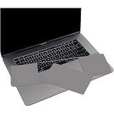 McStorey MacBook Pro 16 İn&ccedil; Palm Koruyucu ve Trackpad Koruyucu Uyumlu A2141 2019 Avu&ccedil; İ&ccedil;i ve Touchpad Koruma Seti Gri