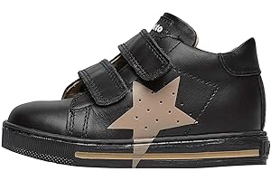 Falcotto Venus VL-Baskets en Cuir de Veau avec Maxi étoile colorée-Blanc