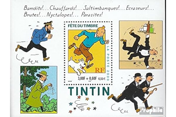 Prophila Collection France Bloc 22 (complète.Edition.) 2000 Personnage de BD Tintin (Timbres pour Les collectionneurs) Bandes dessinées
