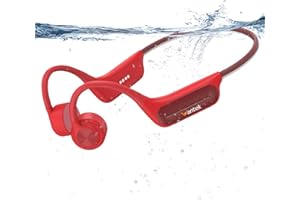Wantek Knochenschall Kopfhörer,Kopfhörer Schwimmen, Bluetooth IP68 wasserdichte Kopfhörer Schwimmen mit 32GB Speicher MP3 Player, Open Ear Sport Kopfhörer Kabellos für Schwimmen Laufen