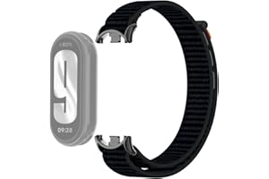 OUTPUTBT Cinturino con Metallo Connettore per Xiaomi Smart Band 10/9/8 Cinturini Nylon Sport per Mi Band 10/9/8 per Uomo Donna
