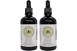 QUALIFIED NATUROPATH - PROFESSIONAL PRACTITIONER PRODUCTS Lugols Iodine Solution 20% (Highest Concentration) - Twin Pack - 110ml x 2 - with Glass Pipette