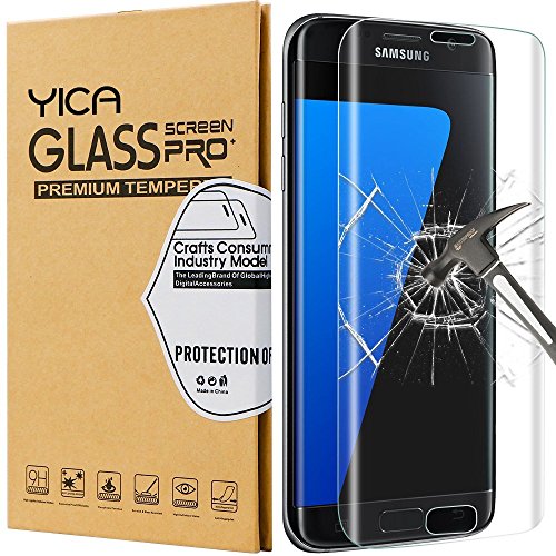 Samsung Galaxy S7 Edge Panzerglas Glasfolie Schutzfolie ,Yica [Anti-Kratzen] Hartglas Display Folie Full Coverage Screen Protector Schutzglas für Samsung Galaxy S7 Edge
