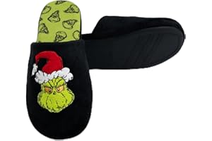 United Labels Grinch Ciabatte Uomo Donna Nero Unisex Ciabatte Invernali Bambine Natale
