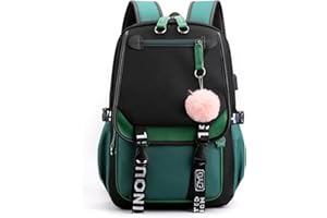 FANDARE Plecak szkolny dla dziewcząt, tornister szkolny, dla chłopców, z przyłączem USB do ładowania, dla nastolatków, plecak dzienny dla kobiet, uniwersytet, podróż, czas wolny, ergonomiczny plecak