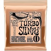 Ernie Ball Turbo Slinky Nickelwound Elektro Gitar Telleri, &Ouml;l&ccedil;&uuml; 9.5-46