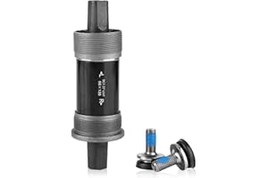 EQULUP 5 Size Square Taper Bottom Bracket, Bike Bottom Bracket Square Hole Crank Axis 68x118/120/122.5/124.5/127.5mm Sealed Bearings Bike Parts for Square Tapered Spindle Crank