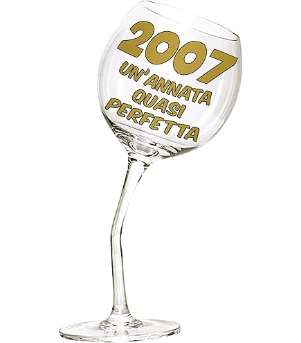 Bicchiere Flute 18 Anni In Vetro Con Glitter Oro - Idea Regalo Per Festa Di Compleanno