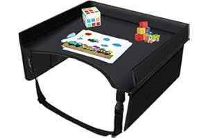 Générique Tablette De Voyage Pour Siège Auto - Plateau De Voyage Routier Pour Siège Auto Enfant - Bureau Repliable Sur Les Genoux Avec Sangles Réglables Pour Activités Extérieures Et En Voiture