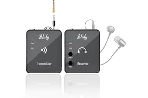 Btuty Professionelles 2.4G In-Ear Monitor mit Sender & Empfänger, Mono/Stereo/IEM-System, Leichtgewichtig und ohne Latenz in Ear Monitoring System für Studio Live-Auftritt und Musiker (Grau)