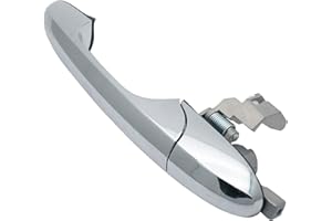 EUTEEWAL Left Chrome Outer Door Handle, Passenger Side, Compatible with Fiat 500 & 500C, OE Replacement: 735592026