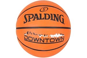 Spalding Downtown - Pallone da basket in gomma, misura 7, colore: Nero