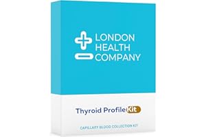 LONDON HEALTH COMPANY Thyroid Hormone Function Profile Blood Test for Checking TSH, Free T3 (FT3) & Free T4 (FT4). Complete Home Sample Collection kit for Laboratory Analysis & Report