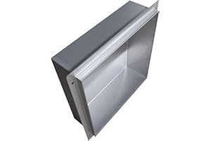 BERNSTEIN - Niche murale douche Chrome 30x30x10cm acier inoxydable étagère encastrée salle de bain, Anti-rouille, étanche, installation facile - BS303010