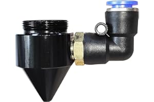 FONLAND Laser Head Air Nozzle, M22 Thread Laser Head Air Nozzle Replacement, Laser Engraving Machines Replacement Parts, Black