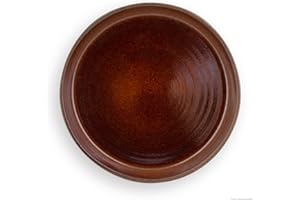 K&K Keramik Unterschale/Untersetzer rund witterungsbeständig Außen Ø16 cm, Innen Ø13 cm robust, dickwandig für Blumentopf Pflanzkübel Vogeltränke Farbe: braun