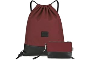 LIVACASA Mochilas de Cuerdas Unisex Casual Mochilas Cordón Impermeable Gimnasio Deporte Ligero Gym Bag