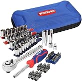 WORKPRO WP209006 84 Par&ccedil;a 3/8&rsquo;&rsquo; 1/4&rsquo;&rsquo; CR-V Metrik/İn&ccedil; Profesyonel Lokma ve Bits U&ccedil; Takımı