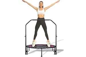 Darchen 200 KG Rebounder Mini Trampoline for Adults, Indoor Small Rebounder Exercise Trampoline for Workout Fitness for Quiet and Safely Cushioned Bounce Adults Kids [100 CM]