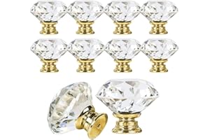 BJ-SHOP Kommode Mobelknopfe, Kristall Knopf 10 Stuck 30mm Knopfe mit Kristallknopf fur Buromobel
