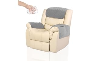 Kaket Armlehnenbezug, Kopfstützenbezug für Liegestuhl, 3 Stück, wasserdicht, rutschfest, Armlehnenschonbezug, Möbelschutz für Liegestuhl, Sofa (1 Sitzlehne)