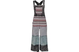 GURU SHOP Patchwork Latzhose, Japan Style, Hose, Damen, Baumwolle