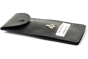 THE MASONIC COLLECTION - Breast Jewel Holder/Wallet Craft - Insert Card to Personalize With Name - Versatlie Mark Degree Options - A Perfect Masonic Gift Accessory for Men