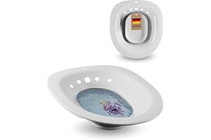 ‎VMBATHROOMS VMbathrooms SitzOase Das Original | Faltbares Sitzbad für Toilette | Sitzbadewanne für Erwachsene & Senioren | Bidet Einsatz mit ergonomischem Design | WC Einsatz für Hämorrhoiden & Schwangerschaft