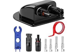 Xiatiaosann Solar Cable Gland Entry Housing, Waterproof Solar Junction Box Connector, Roof Feed-Through Cable Gland, for Solar Panel Camper RV Boat