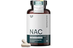 SOLVISAN - NAC 800 mg N-Acetyl-L-Cystein Kapseln - 200 Kapseln - In Deutschland produziert - Vegan, Laborgeprüft und ohne Zusatzstoffe