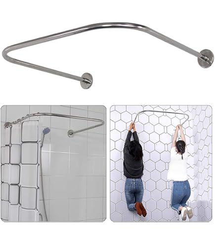Rideau De Douche Gris Imperméable Extra Large - 180 à 300 Cm - Polyester Anti-moisissure Avec Ourlet Lesté - Lavable En Machine