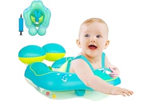 HONGCI Inflatable Baby Swimming Float 0-6 Months Baby Pool Float with Seat 6-12 Months Infant Toddler Swimming Float Newborn Baby Swim Float Swimming Ring for Baby 6-12-36 Months