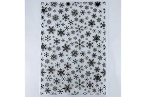 Kwan Crafts A4 Size Christmas Snowflake Plastic Embossing Folders for Card Making Scrapbooking and Other Paper Crafts 29.7x21cm