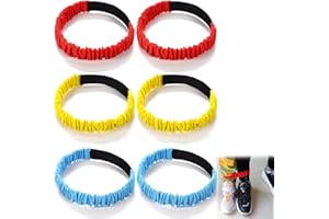 TSUWNO Juego de 6 Bandas de Carreras de 3 Patas con Colores Surtidos Ideales para Juegos de relevos, Patio Trasero y Carnaval. Equipos distintivos y elásticas para Mayor diversión y Entretenimiento.