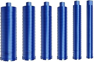 EPHEYFIF Punta per trapano per calcestruzzo, lunghezza 370 mm, foratura a secco e bagnato, materiale robusto (44 mm)