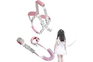 Cinturón de Seguridad Anti Perdida para Niños, Xiuyer 2.5M Bebé Arnes Anti-lost Correa de Muñeca con Bloqueo Riendas de Seguridad para Chico Chica Caminar Compras, Muñequera anti pérdida para niños