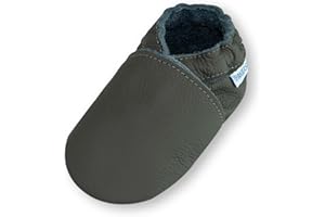 YIHAKIDS Chausson Cuir Bébé Chaussons Cuir Souple Bébé Fille Garçon Premiers Pas Mignon Chausson Bebe Antidérapante 0-6 Mois-2 Ans