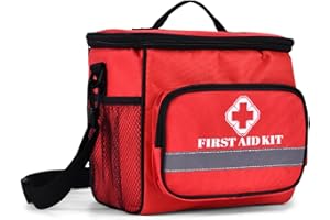Zasjon Botiquín de Primeros Auxilios, Portátil Bolsa Médica Vacio Gran Capacidad Bolsa Botiquin Médico Vacío con Correa, Botiquin Viaje Impermeable Bolsa Botiquin Vacia para Hogar,Oficina,Viajes
