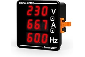 DEWIN Digitales Voltmeter Amperemeter, AC Spannungsmessgerät Watt Messgerät Multifunktions Multimeter Voltmeter Amperemeter Frequenzmesser 120A AC 50–500V